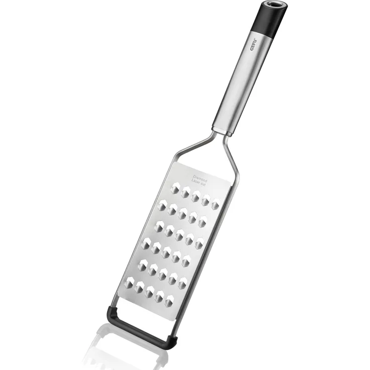 Gefu GF29229 Coarse Grater Grobe Reibe Primeline, edelstahl, silber-schwarz