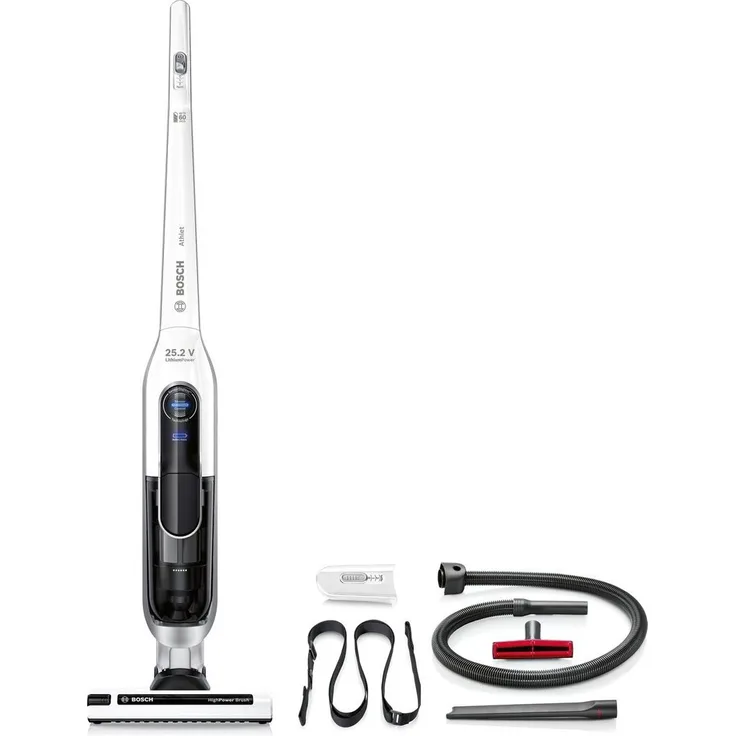 Bosch BCH6L2560 Athlet Handstaubsauger, 60 min Akkubetrieb, Zyklon-Technologie, 3 Saugmodi, weiß 