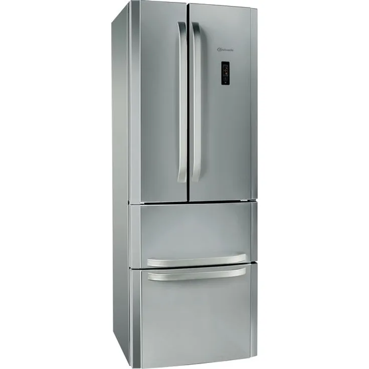 Bauknecht KSN 19 IN French-Door-Kühlschrank, freistehend, edelstahl, NoFrost, Breite 70 cm