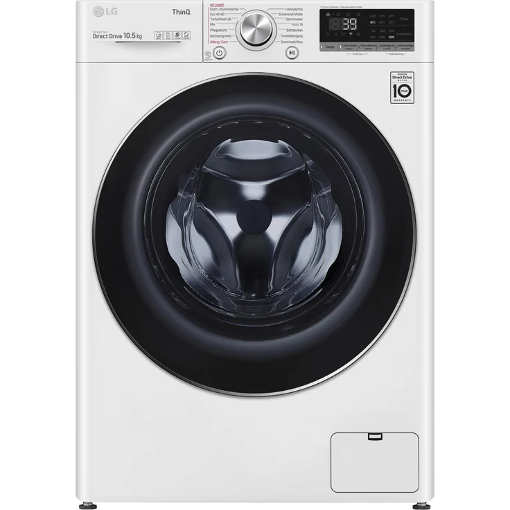 LG F6W105A, Frontlader-Waschmaschine, A, Fassungsvermögen 10,5 kg, Standgerät, Breite 60 cm, Kindersicherung, Invertmotor – Bild 1