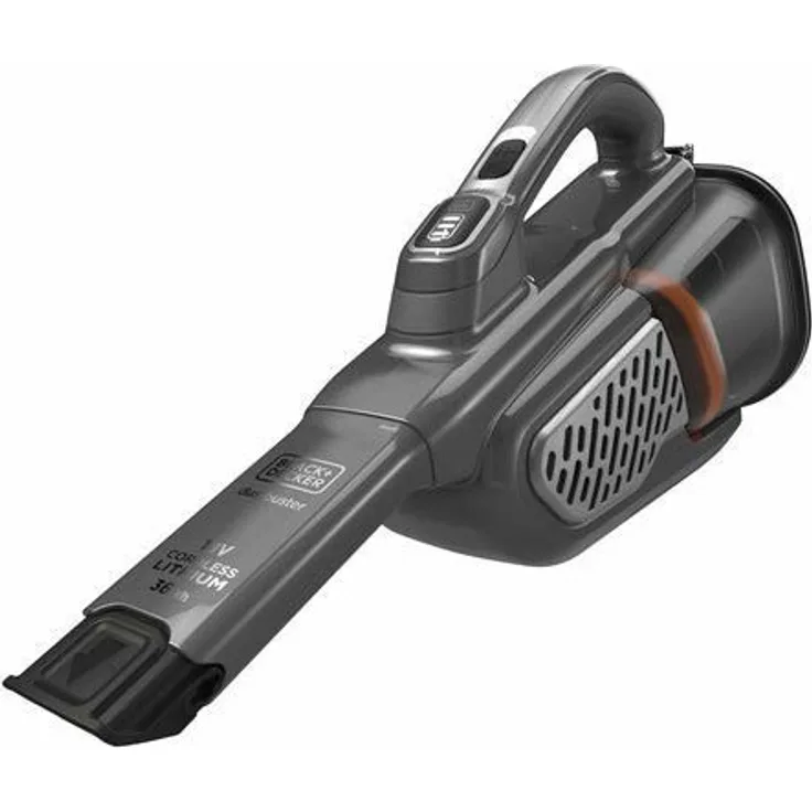 Black + Decker 36 Wh - 18 V Akku-Handstaubsauger Dustbuster Smart tech (mit Cyclonic Action & zwei Saugstufen, integrierte ausziehbare Fugendüse, inkl. Ladekabel) BHHV520JF