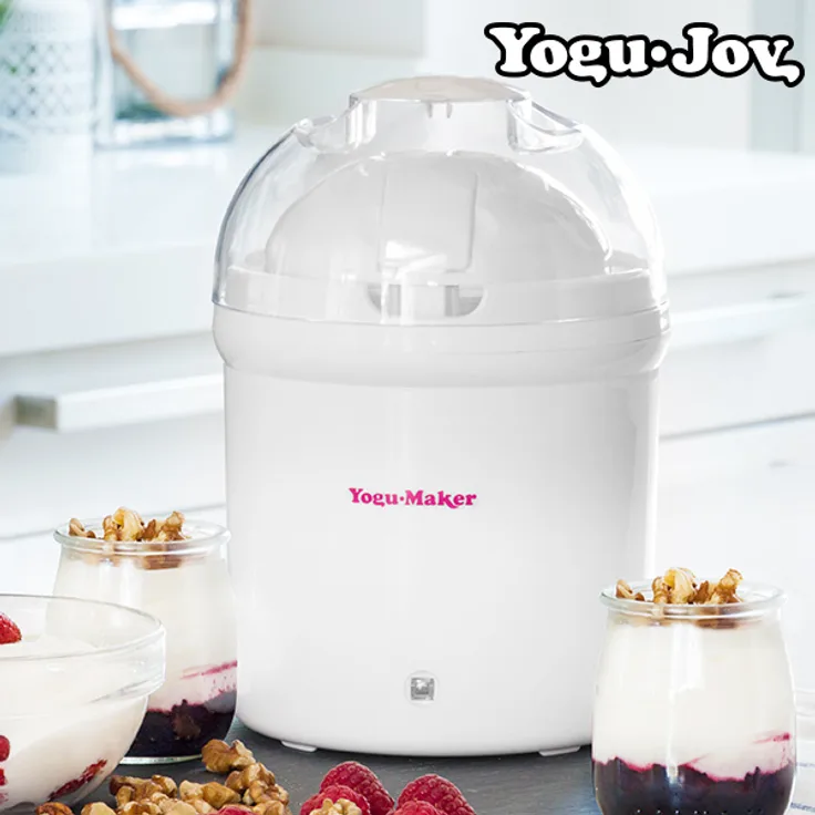 InnovaGoods Yogu·Maker Joghurtbereiter, 1L, 9W, mit transparentem Deckel, weiß