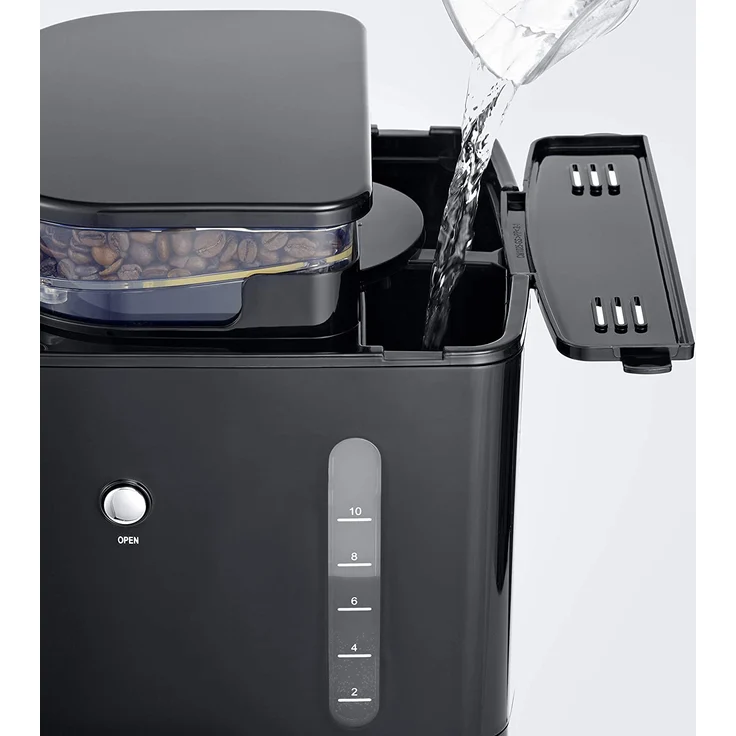 SEVERIN 4813-000 KA 4813 Filterkaffeemaschine mit integriertem Mahlwerk, 1000, 1.25 liters, Edelstahl-gebürstet-schwarz – Bild 7