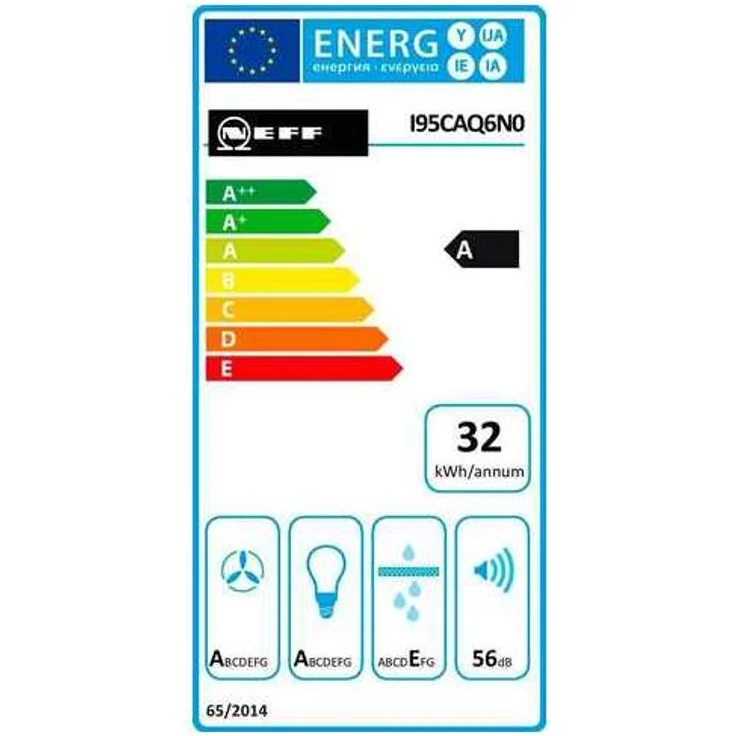 Neff N 50 I95CAQ6N0, Motorhaube, Deckenhaube, Nische, Breite: 88.8 cm, Tiefe: 48.7 cm, Absaugung und Rückführung (mit zusätzlichem Rückführungsset), rostfreier Edelstahl – Bild 7