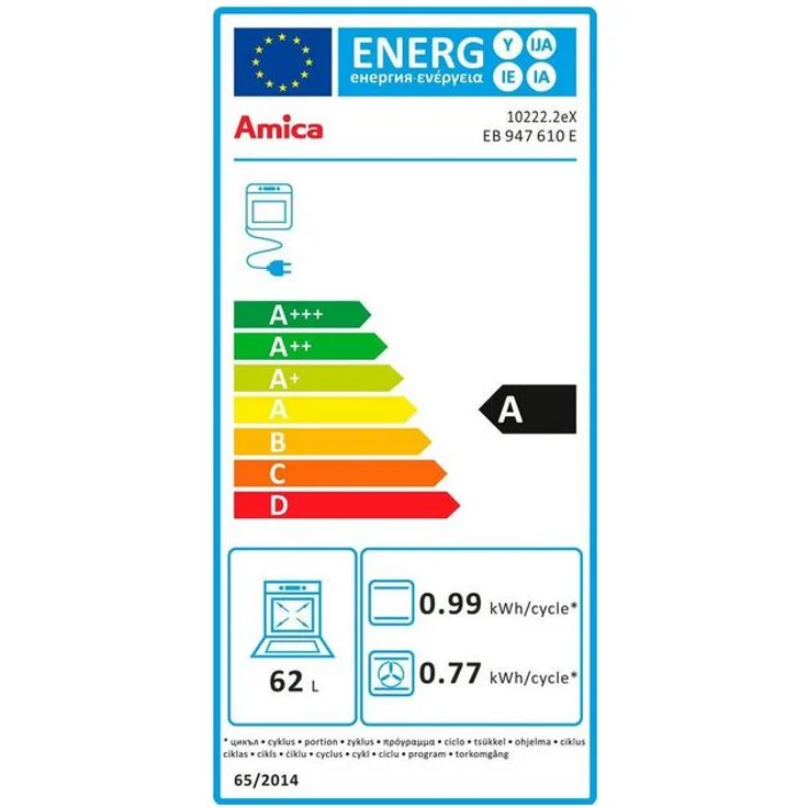 Amica Fine Design, Backofen, A, Volumen 62 l