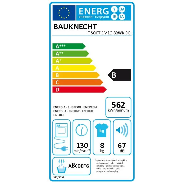 Bauknecht T Soft CM10 8BWK DE, Kondenstrockner, B, Fassungsvermögen 8 kg, Standgerät, Breite 59,5 cm, Wäschetrockner mit Automatik, Startzeitvorwahl – Bild 12
