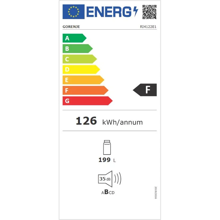 Gorenje RI4122E1 Kühlschrank ohne Gefrierfach, Einbau, weiß, LED, Breite 54 cm, Energieklasse F – Bild 9