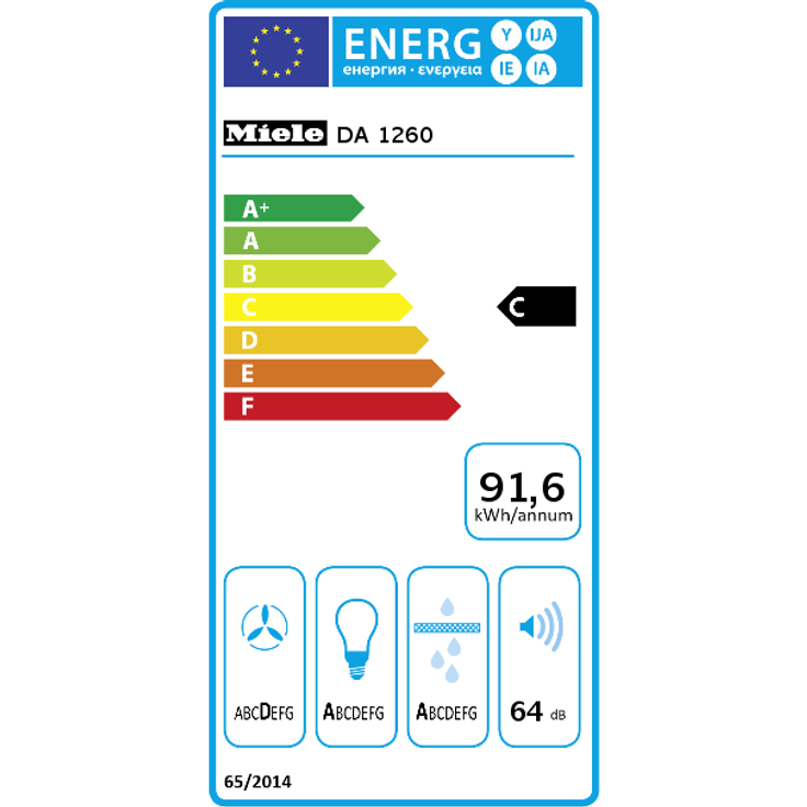 Miele Puristic DA 1260, Motorhaube, Standard, Breite: 59.8 cm, Tiefe: 50 cm, Abzug & Umluft, rostfreier Edelstahl – Bild 2