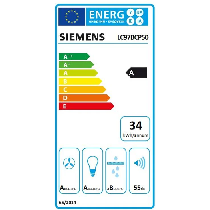 Siemens iQ500 LC97BCP50, Motorhaube, Kamin flach, Breite: 89.8 cm, Tiefe: 50 cm, Absaugung und Rückführung (mit zusätzlichem Rückführungsset), rostfreier Edelstahl – Bild 3