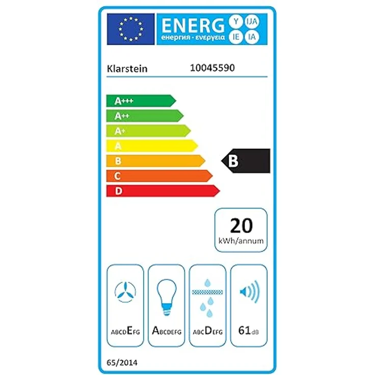 Klarstein Dunstabzugshaube 60cm, Abluft-Dunstabzugshaube mit Spülmaschinenfestem Filter aus Aluminium, Leise Abzugshaube Abluft, 200m³/h Luftstrom, Effiziente Wandhauben mit LEDs & Touch Controls – Bild 6