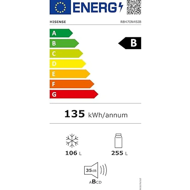 Hisense RB470N4SIB Kühl- Gefrierkombination Total No Frost, Inox, EEK B, 361 Liter, CrispZone – Bild 6