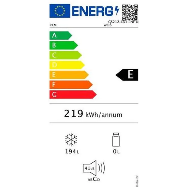 PKM GS212.4NF N Gefrierschrank, freistehend, weiß, NoFrost, Schnellgefrieren, Breite 55.9 cm, Energieklasse E – Bild 7