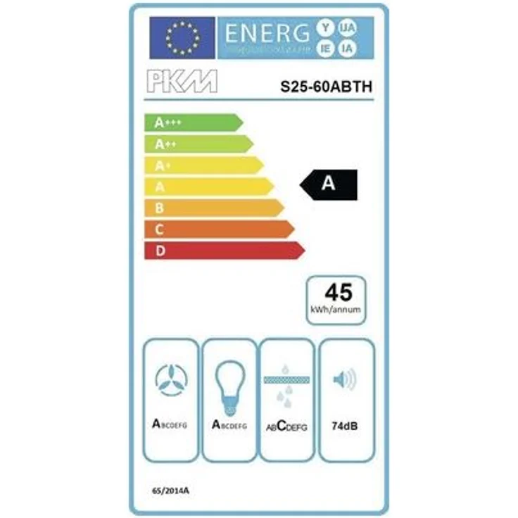 PKM S25-60ABTH Dunstabzugshaube, A, Abluft und Umluft, Wandmontage – Bild 2
