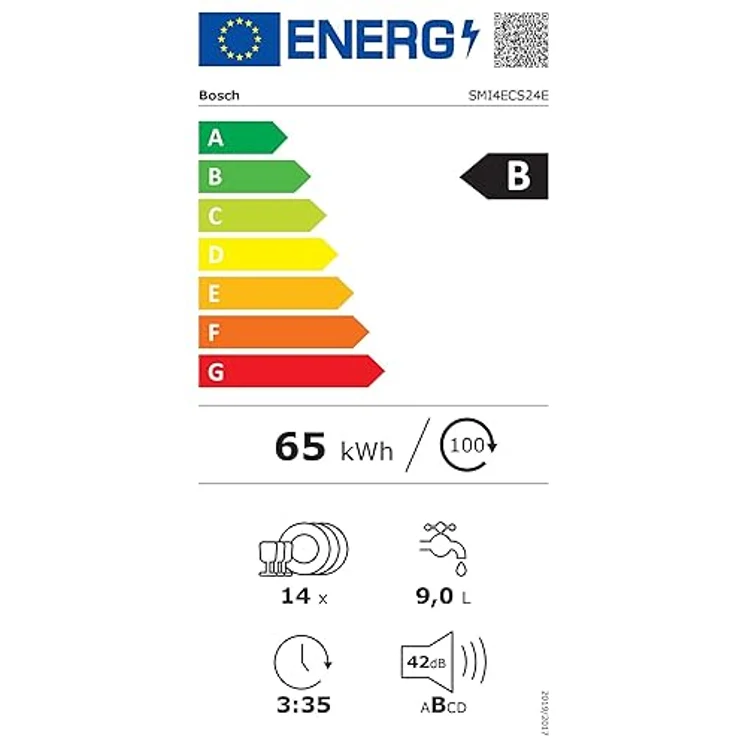 Bosch SMI4ECS24E Serie 4 Geschirrspüler Teilintegriert, 60 cm breit, Bestecksystem, Efficient Dry; Flex Körbe; VarioSchublade; 3-fach Rackmatik; Silence Plus – Bild 6