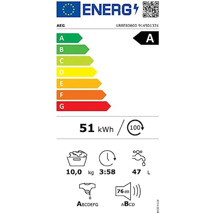 AEG LR8E80600 / WiFi / UniversalDose Schublade / 10.0 kg / Leise / Nachlegefunktion / Kindersicherung / Wasserstopp / 1600 U/min – Bild 6