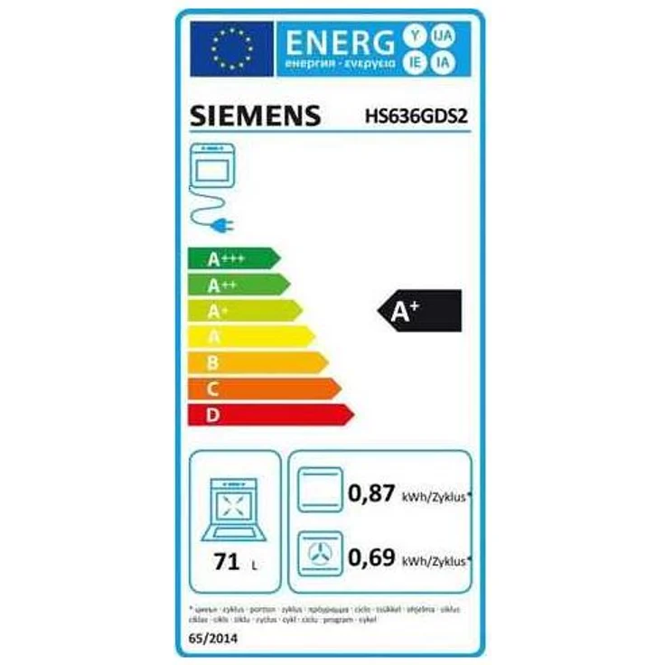 Siemens HS636GDS2 iQ700 Dampfbackofen, Energieeffizienzklasse A+, Einbau, Breite 59,4 cm, Volumen 71 l, 13 Heizarten, Entkalkungsprogramm, cookControl Plus – Bild 15