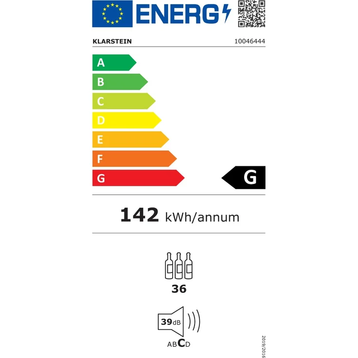 Klarstein Vinamour Weinkühlschrank 36 Flaschen – 2 Zonen, Touch-Steuerung, LED, Edelstahl-Doppeltür, UV-Schutz, freistehend – Bild 10
