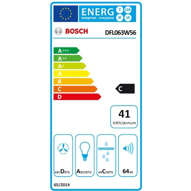 Bosch Serie 2 DFL063W56, Motorhaube, ausziehbar, Nische, Breite: 52.6 cm, Tiefe: 29 cm, Absaugung und Rückführung (mit zusätzlichem Rückführungsset), mit internem Motor, metallisch silber – Bild 7