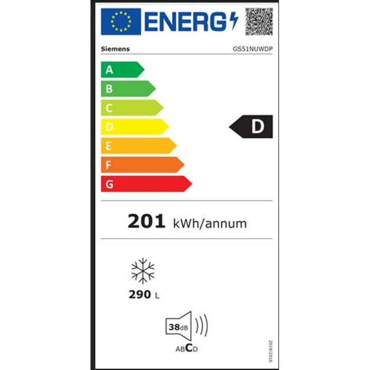 Siemens GS51NUWDP Gefrierschrank, freistehend, weiß, NoFrost, LED, Breite 70 cm, Energieklasse D – Bild 12