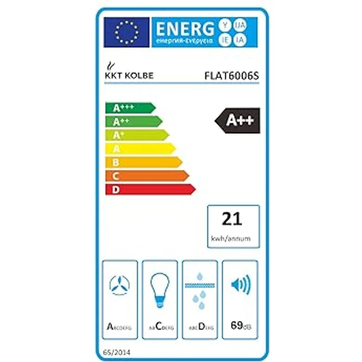 KKT KOLBE Dunstabzugshaube 60 cm | Wandhaube | Umluft | Abluft | WLAN | SensorTouch Bedienung | FLAT6006S, Edelstahl/schwarzes Glas – Bild 6