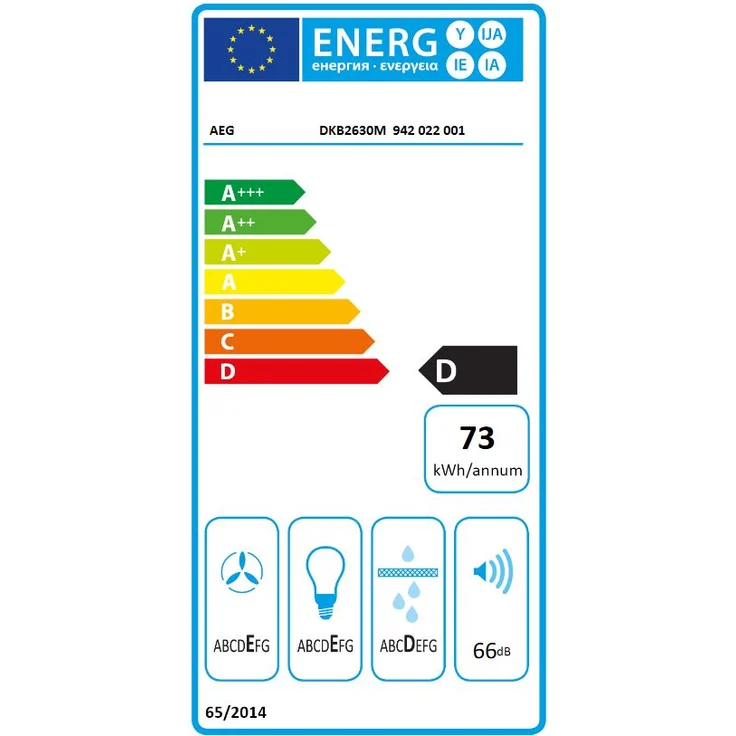 AEG DKB2630M, Motorhaube, Esse, Breite: 59.8 cm, Tiefe: 45 cm, Absaugung und Rückführung (mit zusätzlichem Rückführungsset), rostfreier Edelstahl – Bild 2