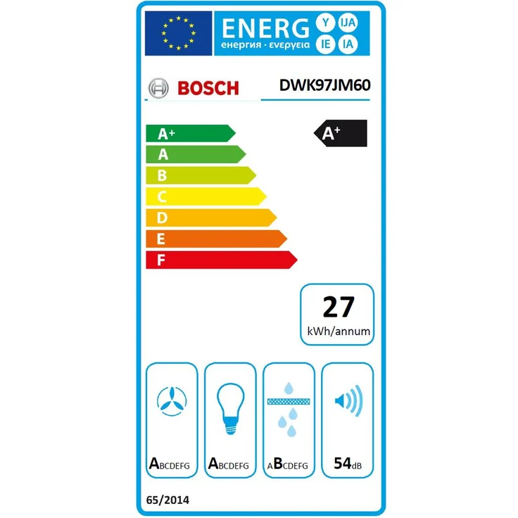Bosch DWK97JM60 Serie 6, Wandhaube, Wandmontage, Breite 89 cm, Abzug und Umluft, Elektronische Steuerung, Intensivstufe, Schwarz – Bild 7