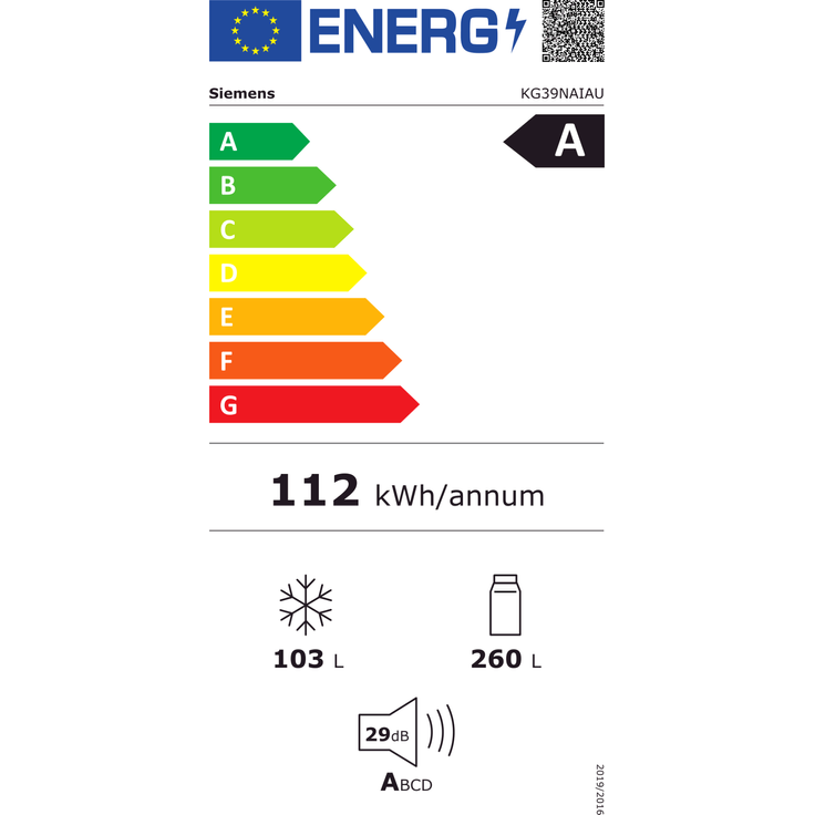 Siemens KG39NAIAU Kühl-Gefrierkombination A, hyperFresh 0°C, Total NoFrost, 29 dB, Energieeffizienzklasse A – Bild 28