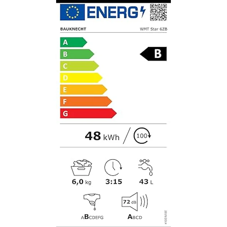 Bauknecht WMT Star 6ZB Toplader-Waschmaschine/6 kg/1200 UpM/ZEN/Vollwasserschutz/Automatische Trommelpositionierung/SoftOpening/15° Green&Clean/Kurz 30/FreshFinish/Extra Spülen/Startzeitvorwahl – Bild 6