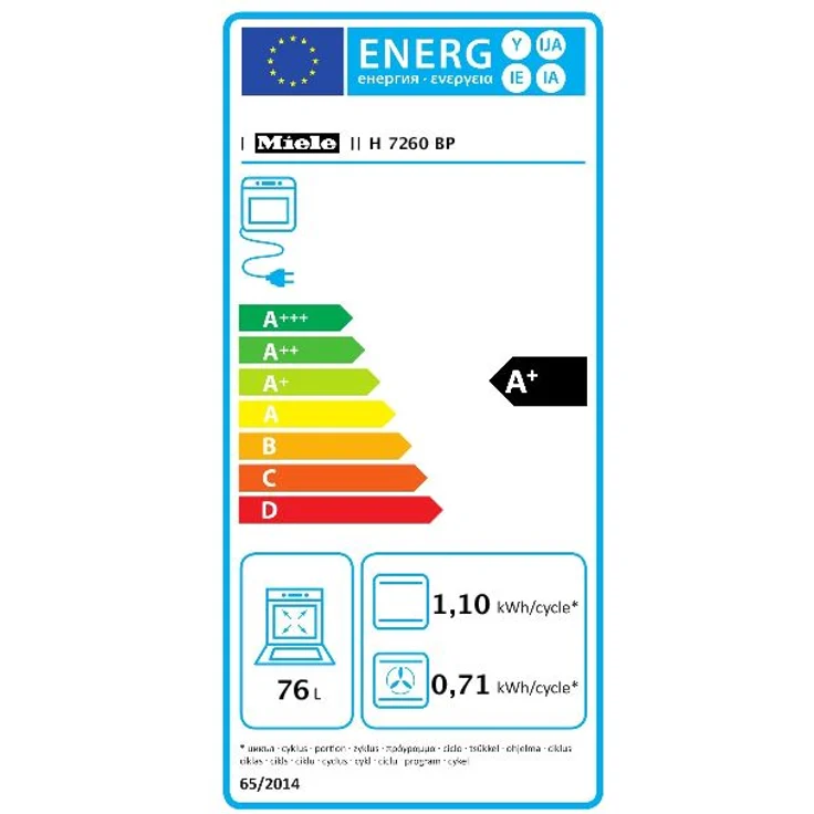 Miele H 7260 BP Backofen, Obsidianschwarz, Garraum 76 Liter – Bild 2
