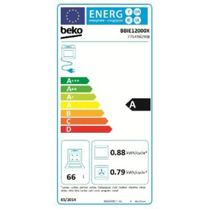 Beko BBIE12000X, Backofen, Einbaugerät, Breite 59,4 cm, Garraum 66 l, 6 Kochfunktionen, Halogenbeleuchtung – Bild 7