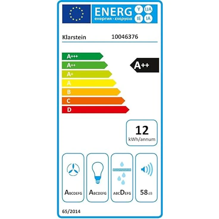 Klarstein FlashLine Dunstabzugshaube, Touchscreen, 524 m³/h, A++ Energieeffizienz, LED-Beleuchtung, leise 34,5 dB, Schwarz – Bild 6