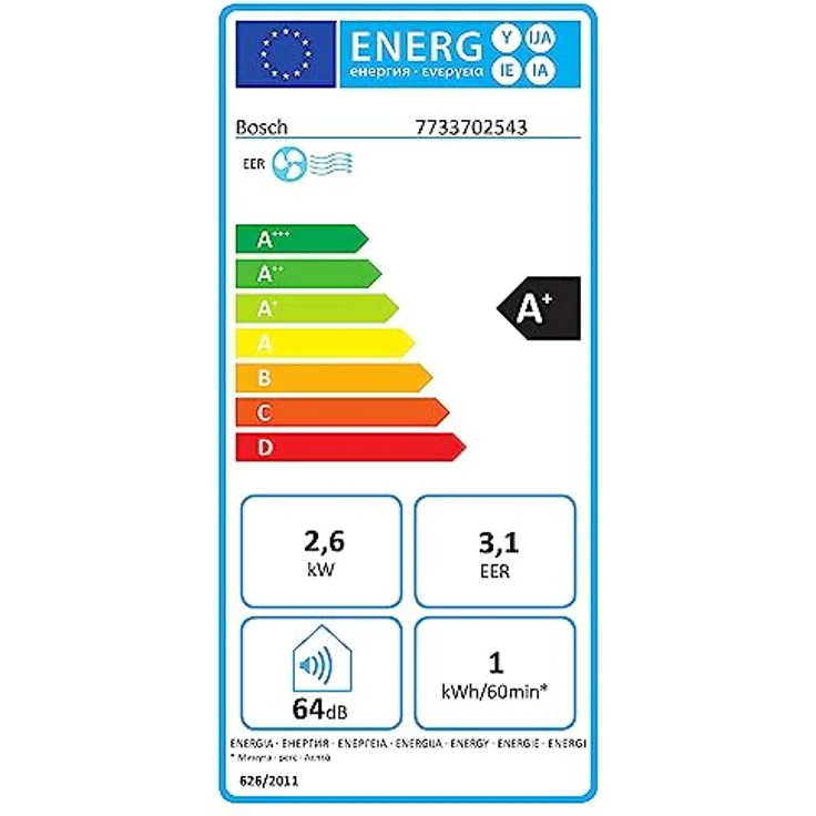 Bosch Cool 4000 Mobiles Klimagerät - 3-in-1: Klimagerät, Luftentfeuchter, Ventilator - 2,6 kW für Räume bis zu 35m² - Mit Auto-Modus, Silent-Modus & Sleep-Modus (48 db (A)) [Energieklasse A+] – Bild 6