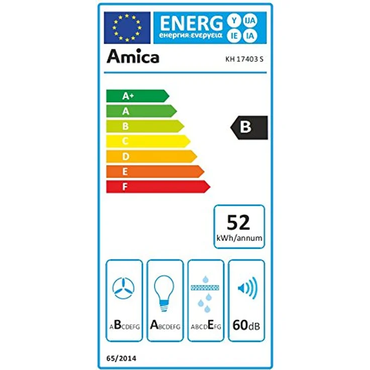 Amica Straight Black KH 17403 S, Motorhaube, Kamin abgewinkelt, Breite: 90 cm, Tiefe: 37.5 cm, Absaugung und Rückführung (mit zusätzlichem Rückführungsset), Schwarzes Glas – Bild 7