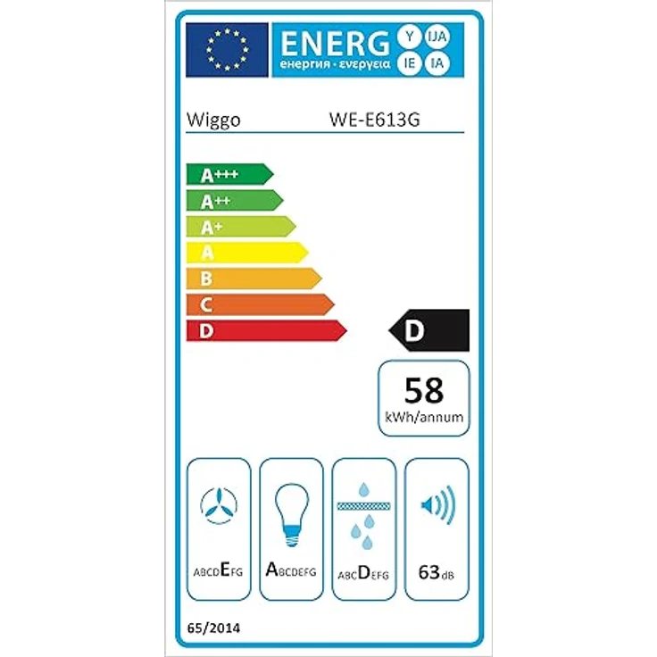 Wiggo Dunstabzugshaube 60cm kopffrei I Abluft Umluft Dunstabzug 300m³/h - LED Touch-Display 3 Stufen I Schräghaube inkl. Fettfilter & 2x Kohlefilter I Abzugshaube mit Glasfront schwarz – Bild 6