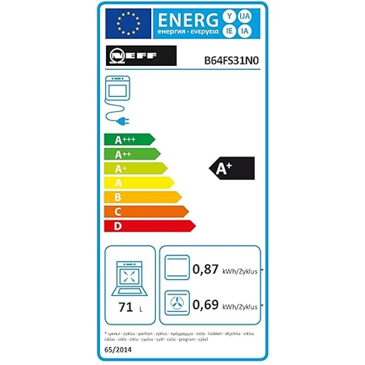 Neff B64FS31N0, N90, FullSteam Slide und Hide Dampfbackofen, 60x60cm, Edelstahl, 4.1 Zoll Full Touch TFT-Farb- und Grafikdisplay, Home Connect, Soft Opening und Soft Close – Bild 6