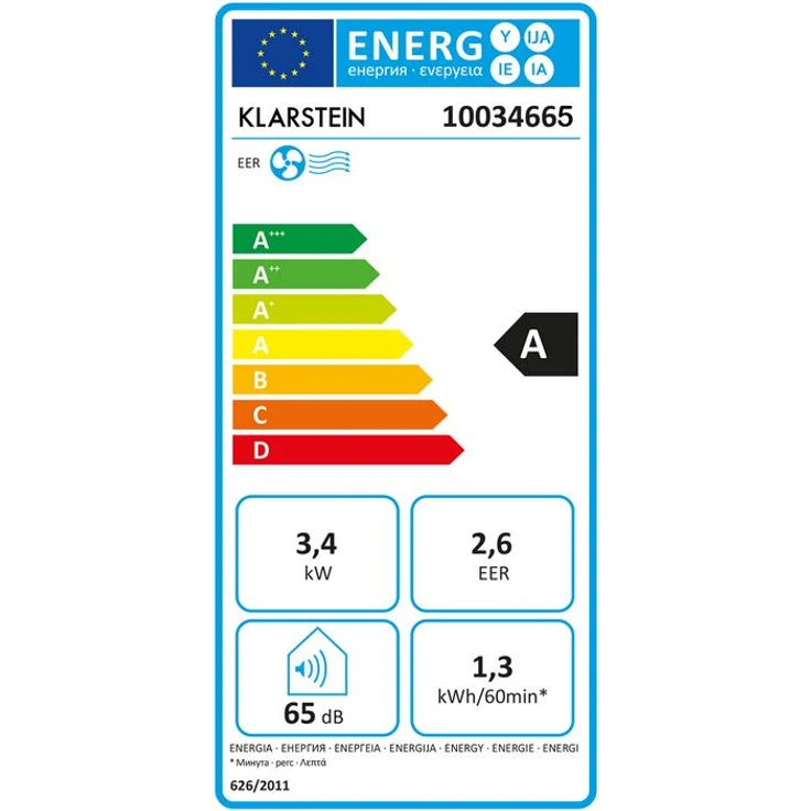 Klarstein Kraftwerk Smart 12K mobile Klimaanlage 12.000 BTU, 3,5 kW App-Steuerung Fernbedienung anthrazit (10034665) – Bild 11