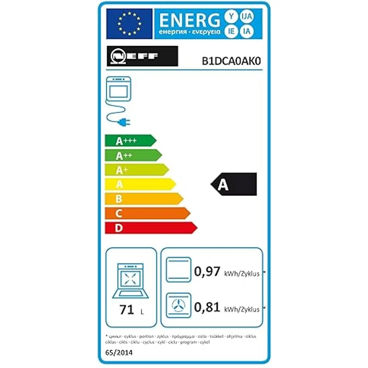 Neff B1DCA0AK0 Einbau-Backofen N30, Schwarz, CircoTherm, Schnellaufheizung, Kindersicherung - Preisvergleich – Bild 6