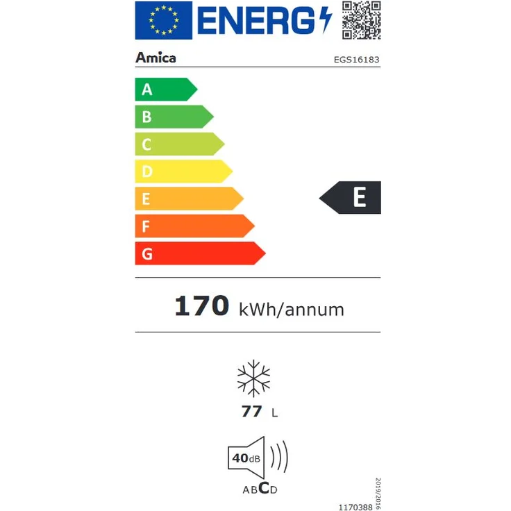 Amica EGS 16173 Gefrierschrank, Einbau, vollintegrierbar, weiß, Lagerzeit bei Störung 11 h, Breite 54 cm, Energieklasse E – Bild 16