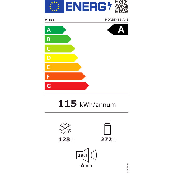 Midea MDRB541EIA45 Stand-Kühl-/Gefrierkombination mit NoFrost, 0°C Kaltlagerzone, Smart Home Connected und Touch-Display – Bild 2