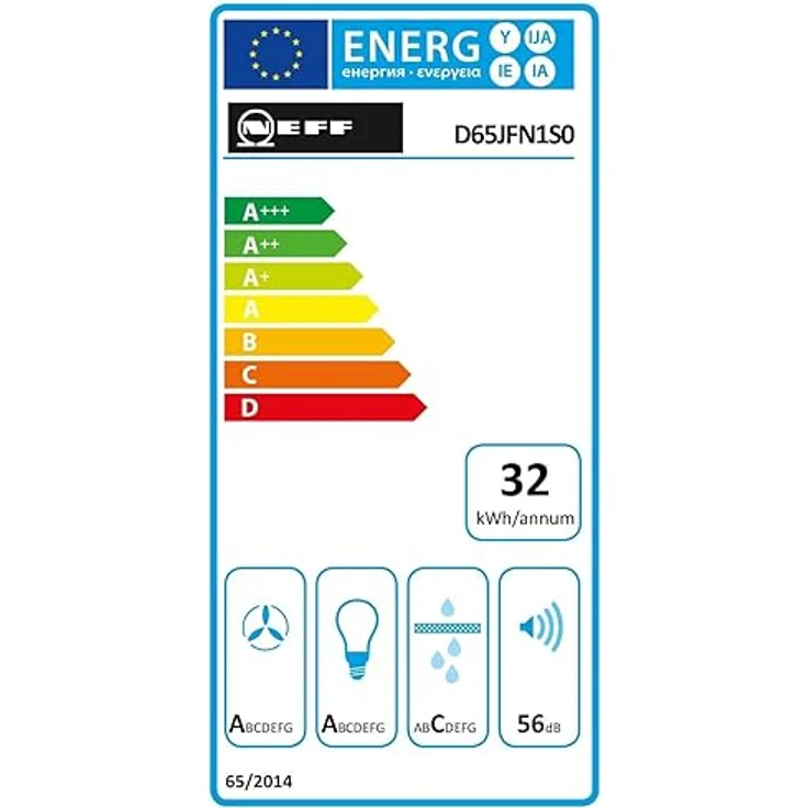 D65JFN1S0, N 50, Breite 60 cm, Klarglas schwarz bedruckt, Efficient Silent Drive, Home Connect, Made in Germany – Bild 6
