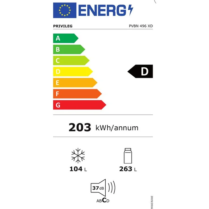 Privileg PVBN 496 XD Kühl-Gefrierkombination, freistehend, edelstahl, Energieklasse D – Bild 2