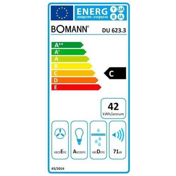 Bomann DU 623.3, Motorhaube, Standard, Breite: 60 cm, Tiefe: 50 cm, Absaugung und Rückführung (mit zusätzlichem Rückführungsset), weiß – Bild 6