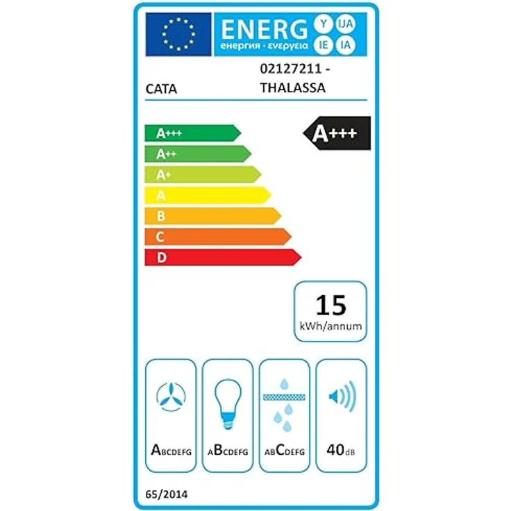 Cata Thalassa 600XGBK/F | 6 Leistungsstufen | Energieeffizienzklasse A+++ | 60 cm, schwarzem Glas – Bild 3