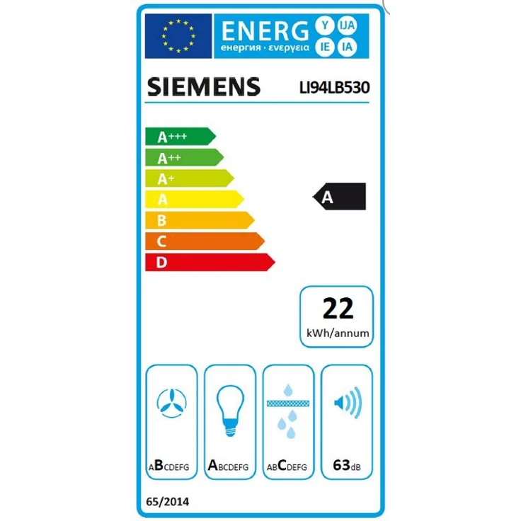 Siemens iQ300 LI94LB530, Motorhaube, ausziehbar, Nische, Breite: 52.6 cm, Tiefe: 29 cm, Absaugung und Rückführung (mit zusätzlichem Rückführungsset), Silver Metallic – Bild 3