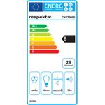 Respekta CH 77060 S Dunstabzugshaube, B, Abluft und Umluft, Wandmontage, Breite 60 cm, 3 Gebläsestufen