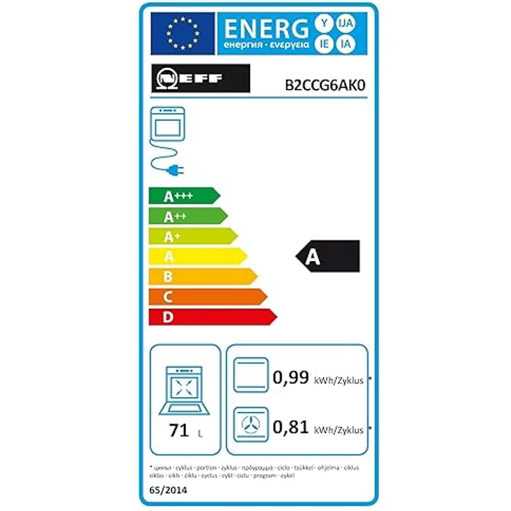 Neff B2CCG6AK0 Einbau-Backofen N30, CircoTherm, Pyrolyse, EasyClean, LED-Display, Schwarz – Bild 6