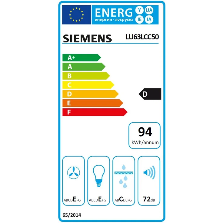 Siemens iQ100 LU63LCC50, Motorhaube, Standard, Breite: 60 cm, Tiefe: 48.2 cm, Abzug & Umluft, rostfreier Edelstahl – Bild 7