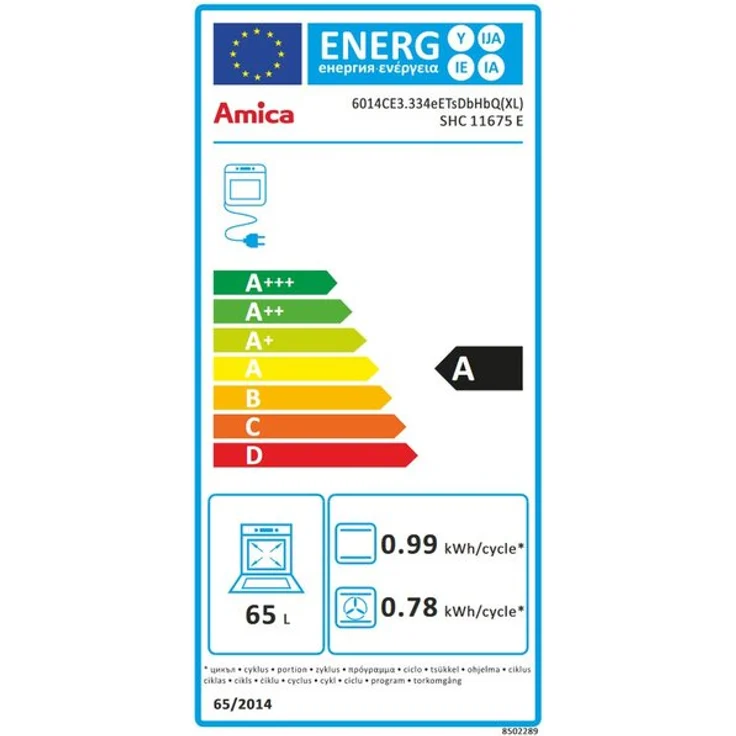Amica SHC 11675 E, Herd, A, freistehend, Betriebsart Ofen elektrisch, Betriebsart Kochfeld elektrisch, Anzahl Kochfelder 4, Volumen 66 l, Breite 60 cm,Selbstreinigung ja, hydrolytische Selbstreinigung – Bild 11