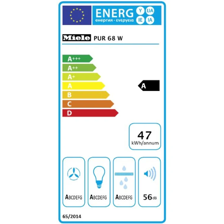 Miele PUR 68 W, Motorhaube, Kamin flach, Breite: 59.8 cm, Tiefe: 50 cm, Absaugung und Rückführung (mit zusätzlichem Rückführungsset), rostfreier Edelstahl – Bild 7
