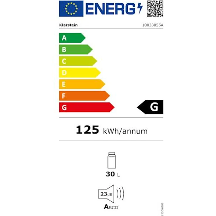 Klarstein Silent Cool Kühlschrank, freistehend, schwarz, Arctic-Fox Cooling, Breite 42 cm – Bild 10